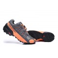 Salomon Speedcross 5 GTX Trail Running In Gray Orange Shoe For Men