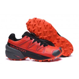 Salomon Speedcross 5 GTX Trail Running In Red Black Shoe For Men