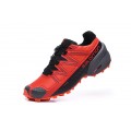 Salomon Speedcross 5 GTX Trail Running In Red Black Shoe For Men