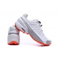 Salomon Speedcross 5 GTX Trail Running In White Grey Shoe For Men