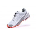 Salomon Speedcross 5 GTX Trail Running In White Grey Shoe For Men