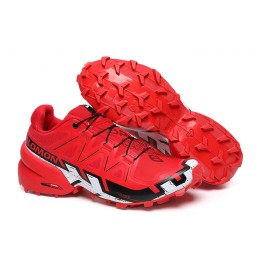 Salomon Speedcross 6 Trail Running Red White Black Shoes For Men