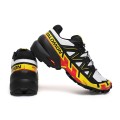 Salomon Speedcross 6 Trail Running White Black Yellow Shoes For Men