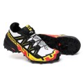 Salomon Speedcross 6 Trail Running White Black Yellow Shoes For Men