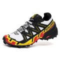 Salomon Speedcross 6 Trail Running White Black Yellow Shoes For Men