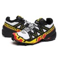 Salomon Speedcross 6 Trail Running White Black Yellow Shoes For Men