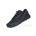 Salomon Vibe Trail Runners Sense Ride In Full Black Shoe For Men