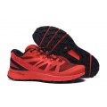 Salomon Vibe Trail Runners Sense Ride In Red Black Shoe For Men