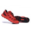 Salomon Vibe Trail Runners Sense Ride In Red Black Shoe For Men