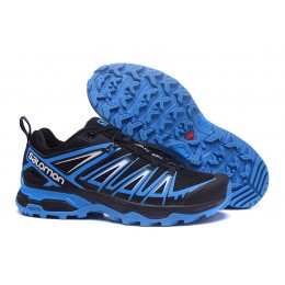 Salomon X ULTRA 3 GTX Waterproof In Black Blue Shoe For Men