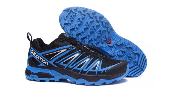 Salomon X ULTRA 3 GTX Waterproof In Black Blue Shoe For Men-UK
