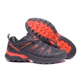 Salomon X ULTRA 3 GTX Waterproof In Gray Orange Shoe For Men