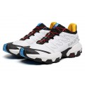 Salomon XA Pro Street Sneakers In White Black Yellow Shoes For Men