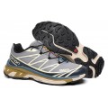 Salomon XT-6 Advanced Unisex Sportstyle In Gray Blue Shoes For Men