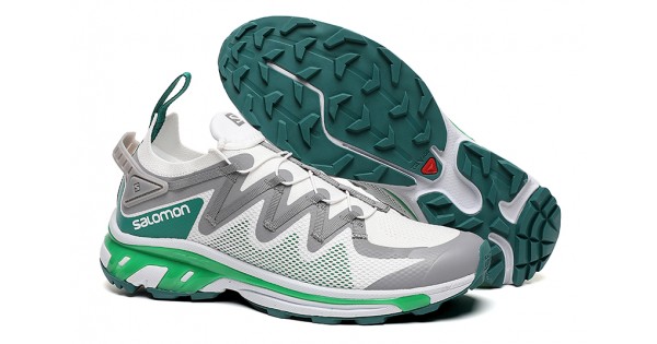 Salomon XT-Rush Unisex Sportstyle In White Gray Green Shoes